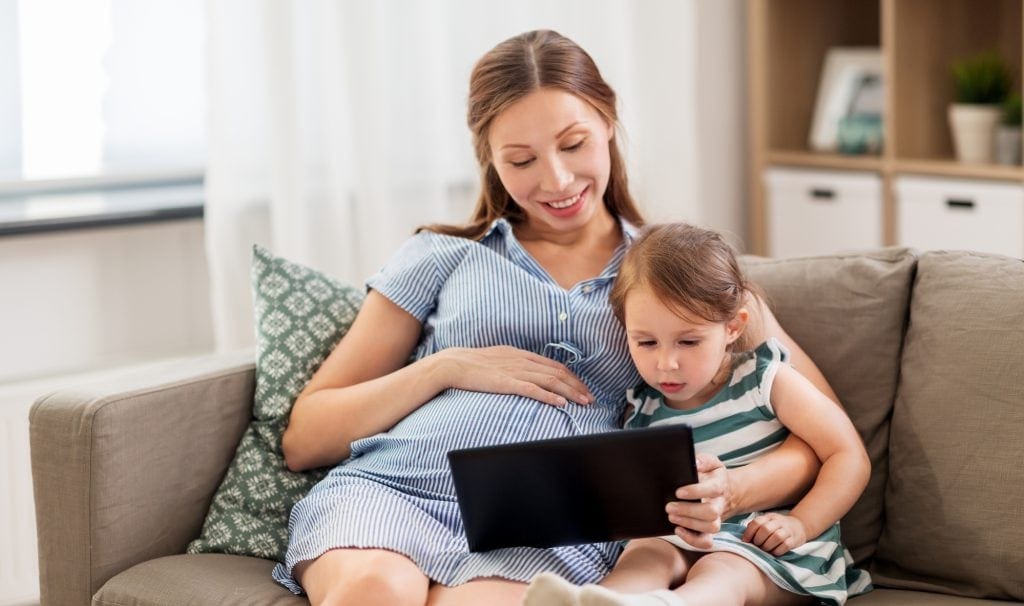 WebBabyShower pregnant mom video chat