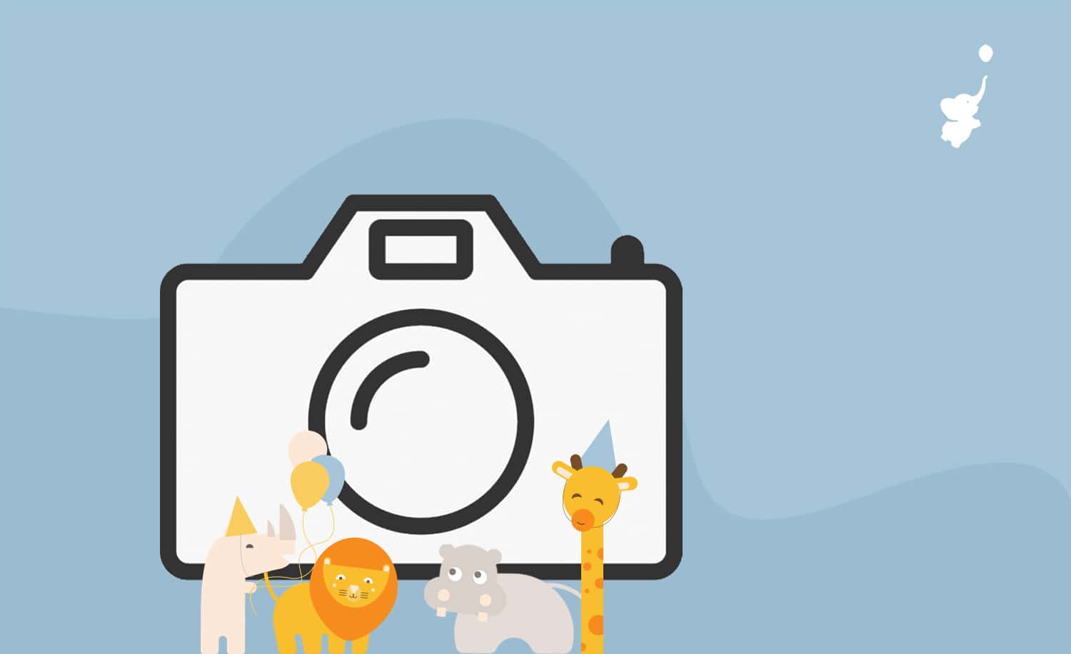 webbabyshower header image safari animals with camera