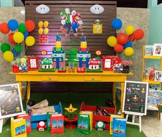 baby shower themes super mario