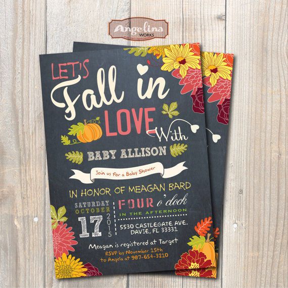 fall baby shower invite