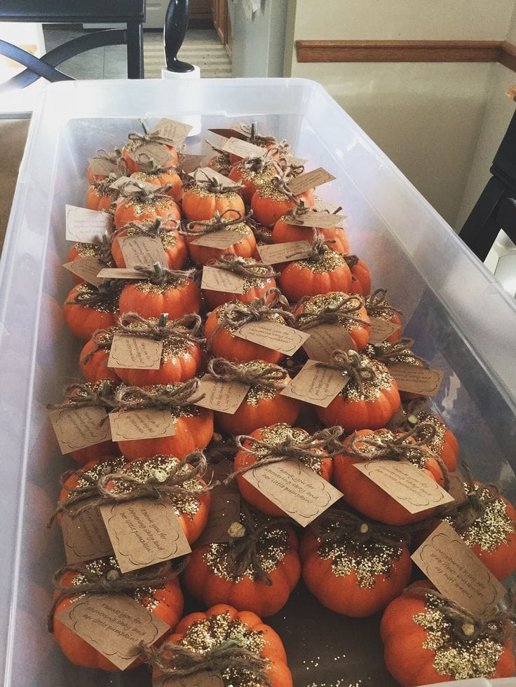 fall baby shower favors