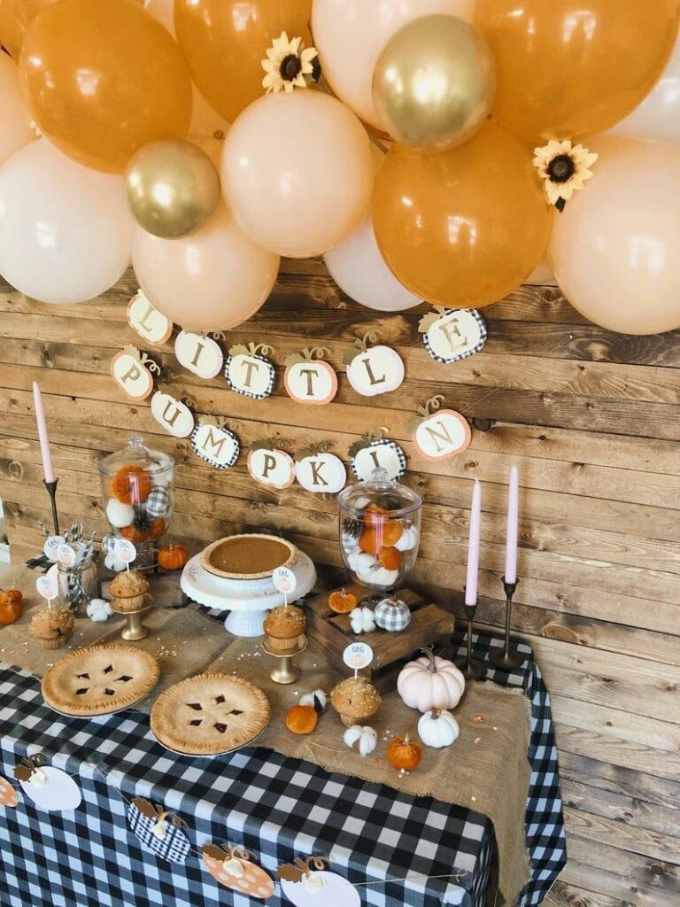 fall baby shower decorations
