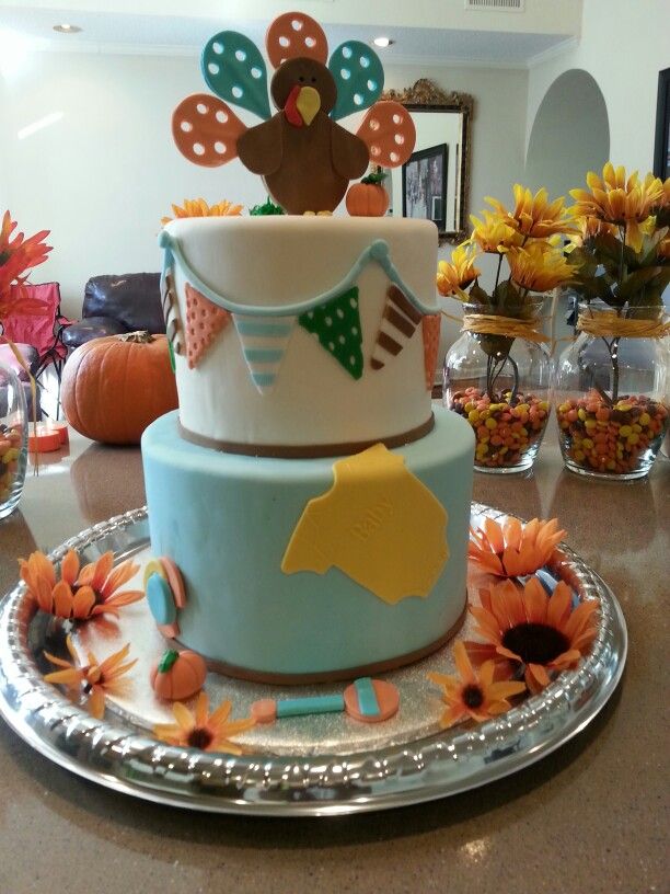 fall baby shower cake