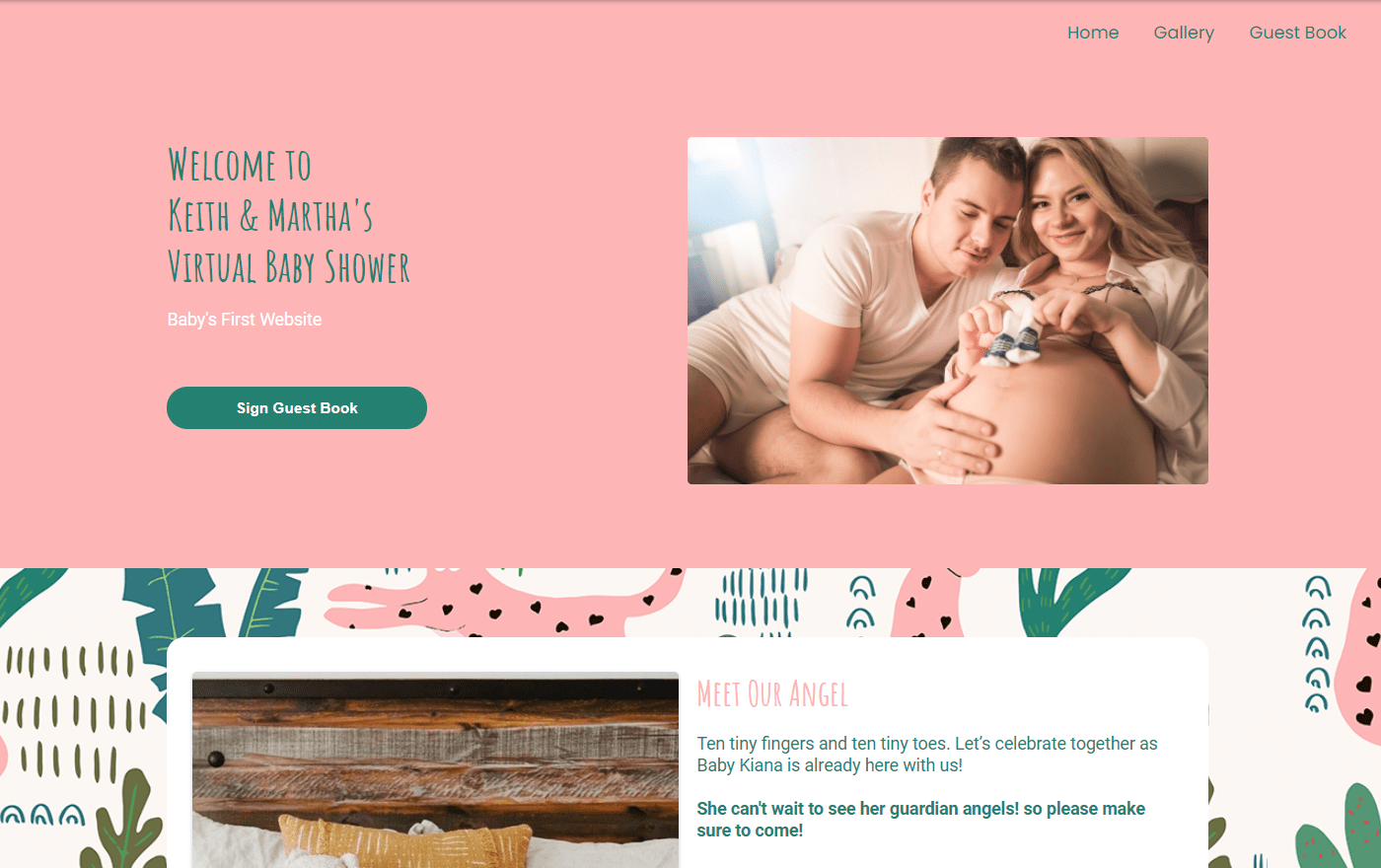 webbabyshower theme pink leopards