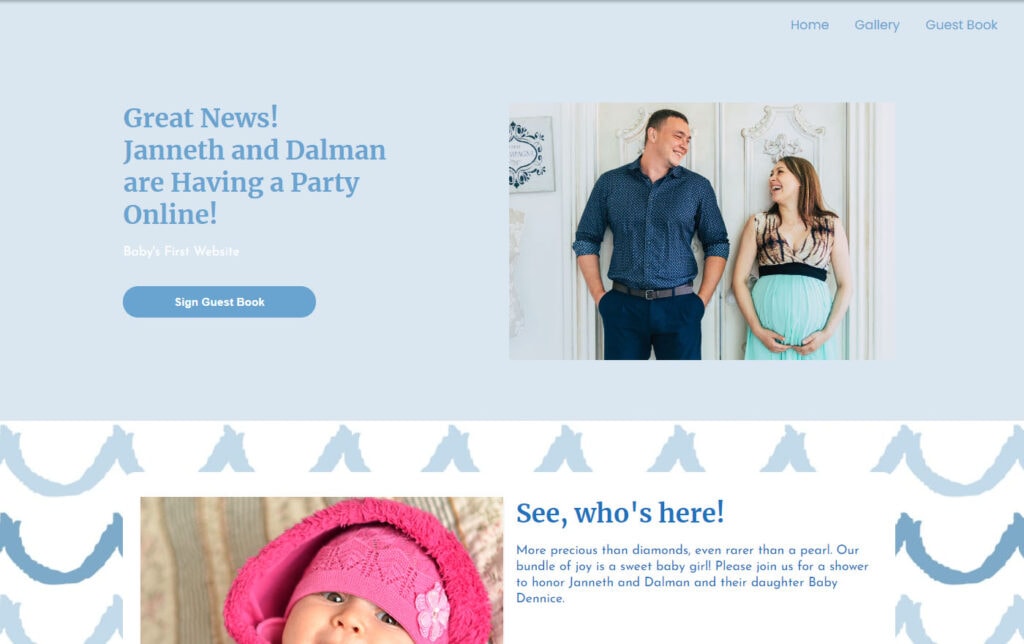 webbabyshower theme bluewaves