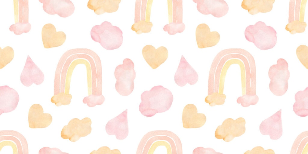 webbabyshower theme watercolor rainbow