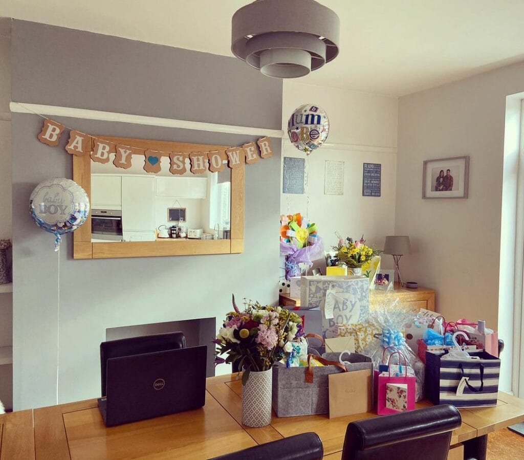 virtual baby shower decor and venue