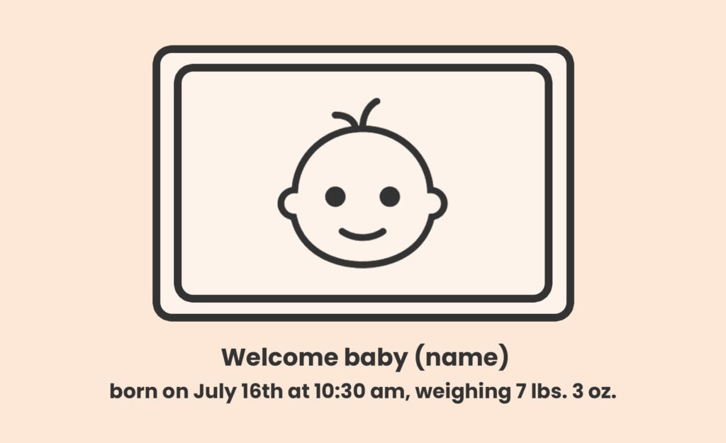 what to include in birth announcement cards