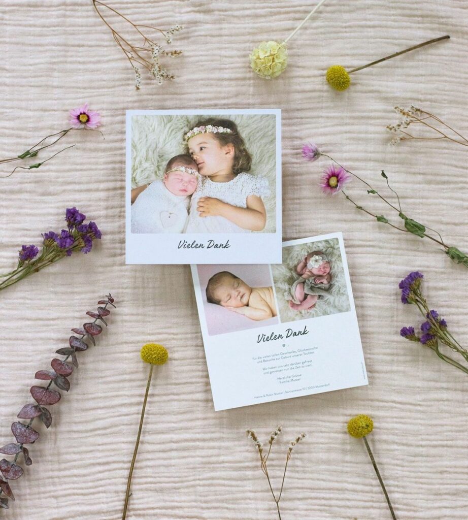 birth announcement classic minimalist design