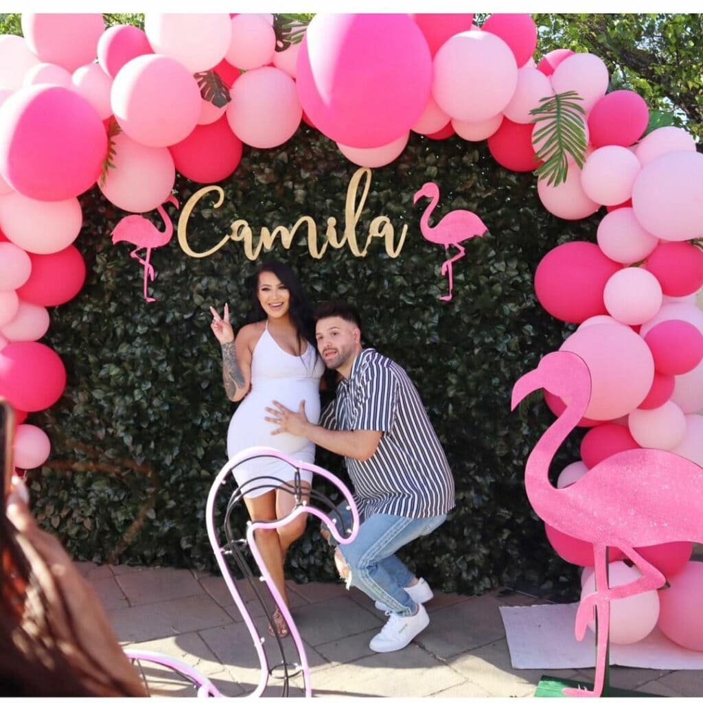 flamingo themed baby shower