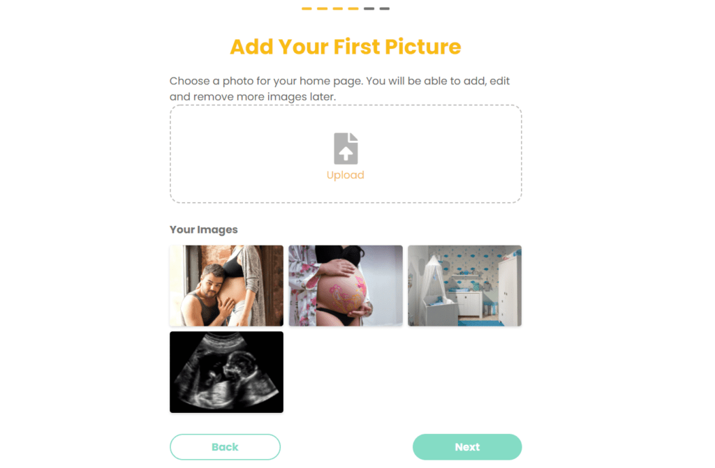 webbabyshower creating a baby shower website adding pictures