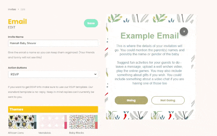 webbabyshower writing an invitation wording gif